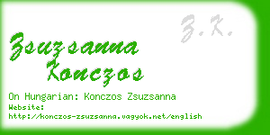 zsuzsanna konczos business card